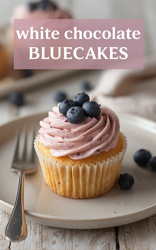 White Chocolate Blueberry Cupcakes