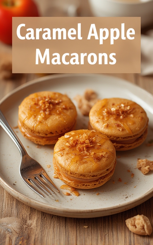 caramel apple macarons