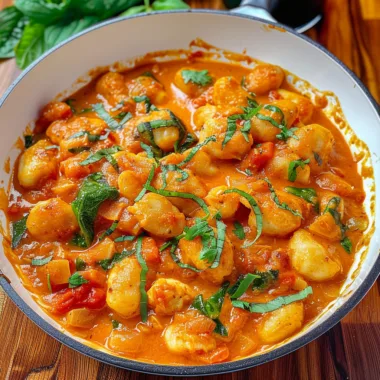 Chicken Gnocchi in a Creamy Tomato Sauce, Quick & Hearty