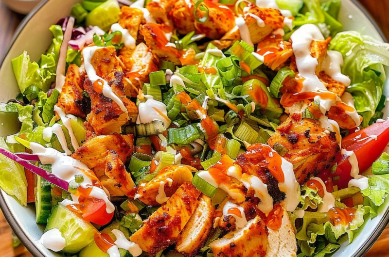 Hot Honey Buffalo Chicken Salad