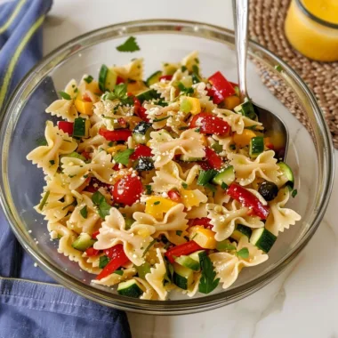 Bow Tie Pasta Salad with Summer Vegetables