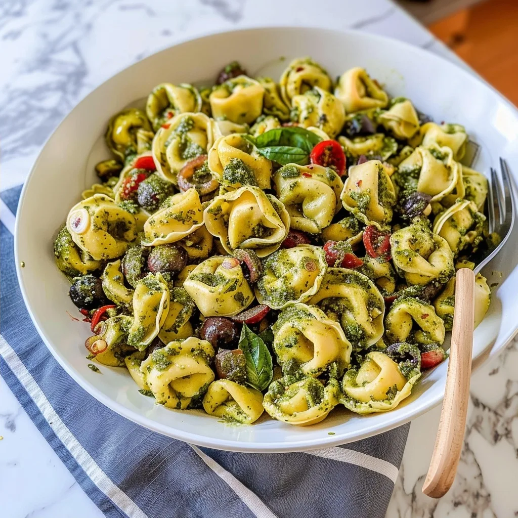 Pesto Tortellini Pasta Salad
