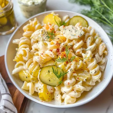 Dill Pickle Pasta Salad A Tangy Easy Summer Dish