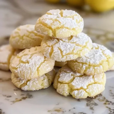 Lemon Crinkle Cookies Recipe: Tart, Sweet & Texture Delight