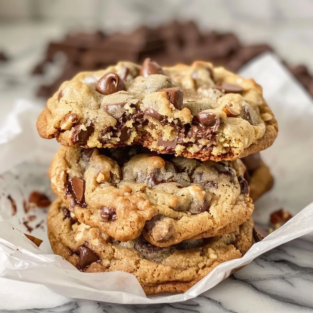 Bakery-Style Giant Chocolate Chip Walnut Cookies