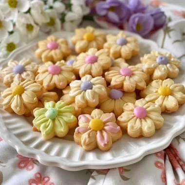 Spring Flower Shortbread Cookies