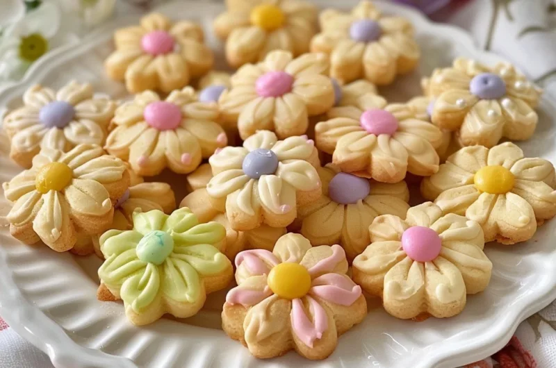 Spring Flower Shortbread Cookies