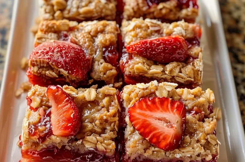 STRAWBERRY OATMEAL BARS – Quick, Healthy Breakfast Treats
