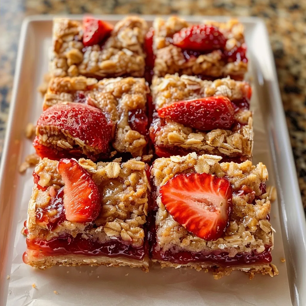 STRAWBERRY OATMEAL BARS – Quick, Healthy Breakfast Treats