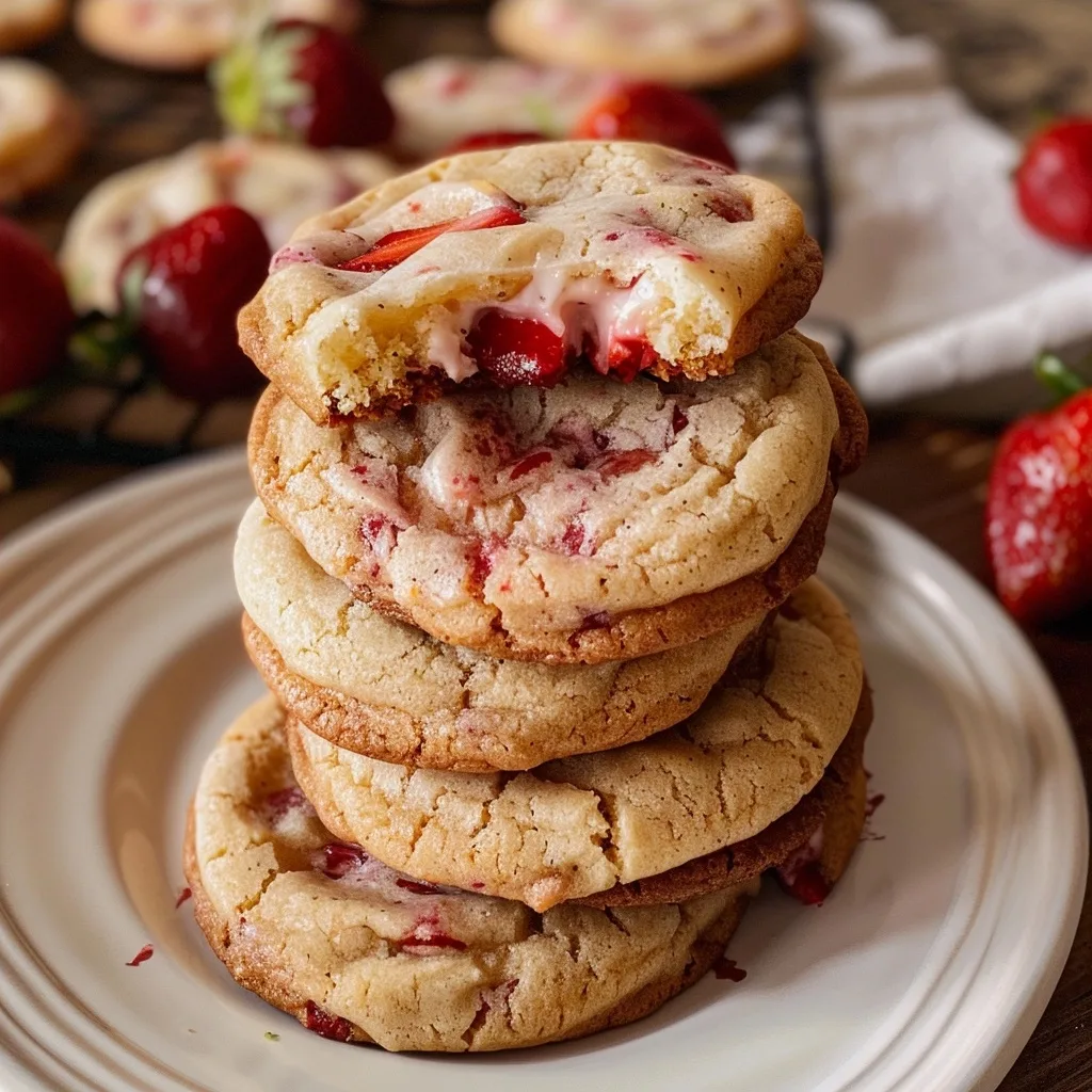 Strawberry Cheesecake Cookies