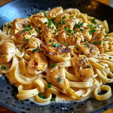 Creamy Garlic Butter Chicken Egg Noodles