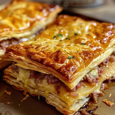 Crispy Beef & Cheese Puff Pastry