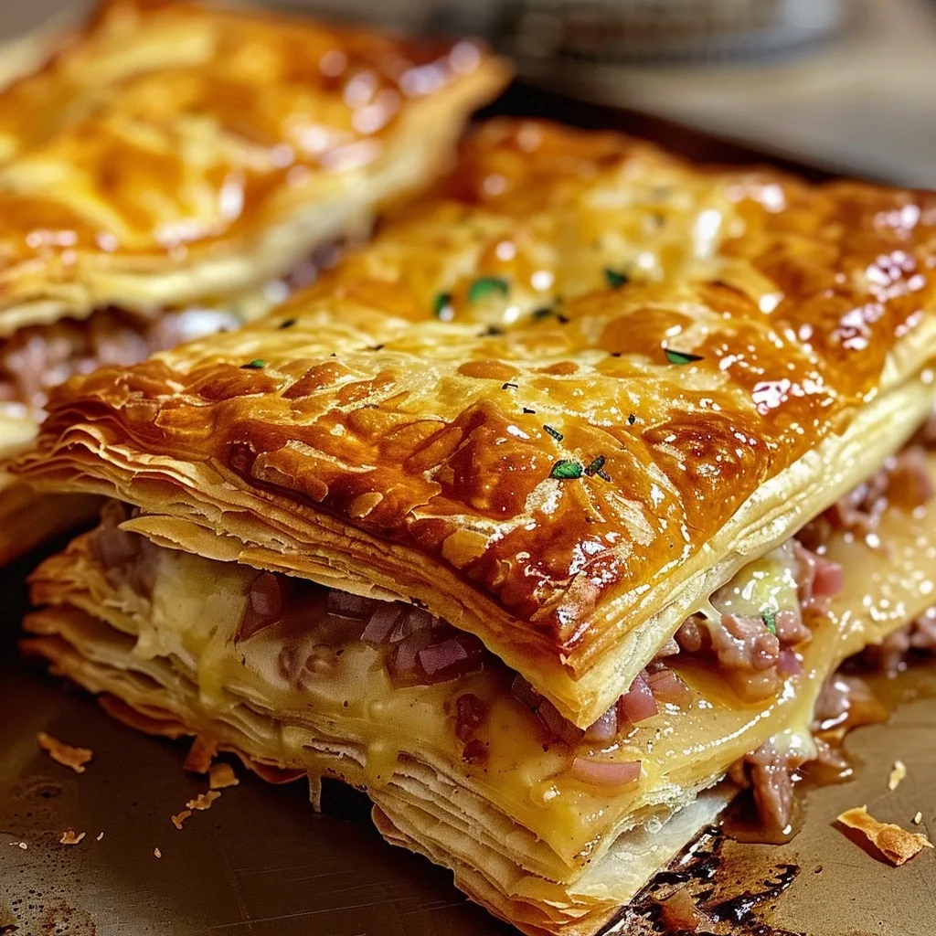 Crispy Beef & Cheese Puff Pastry