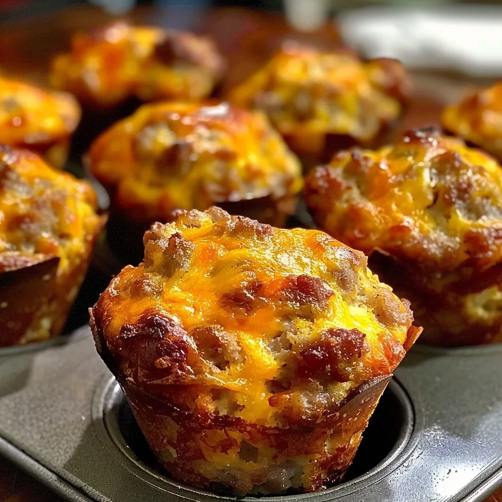 Sausage Breakfast Muffins: Turkey Sausage & Fresh Veggie