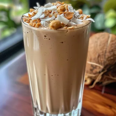 Creamy Peanut Butter Coconut Smoothie