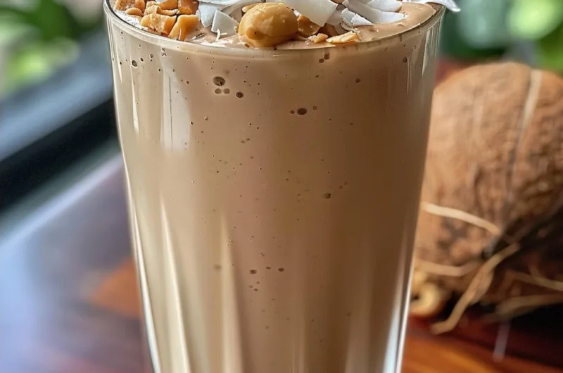 Creamy Peanut Butter Coconut Smoothie