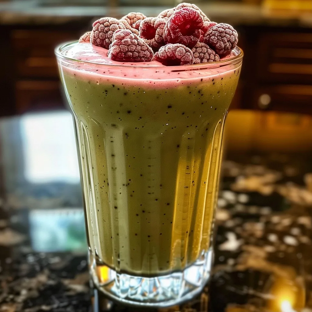 Creamy Raspberry Greek Yogurt Protein Smoothie