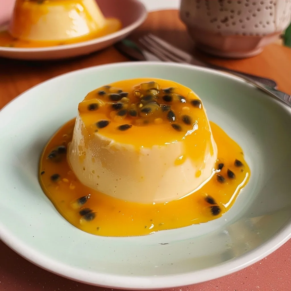 Passion Fruit Panna Cotta (No Gelatin) Delight
