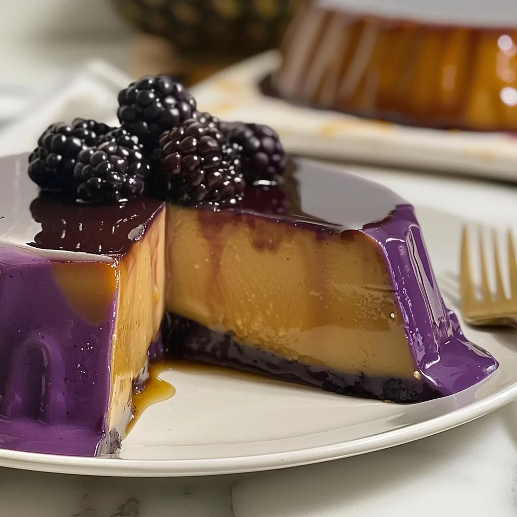 Vegan Ube Leche Flan: A Velvet‑Red Delight
